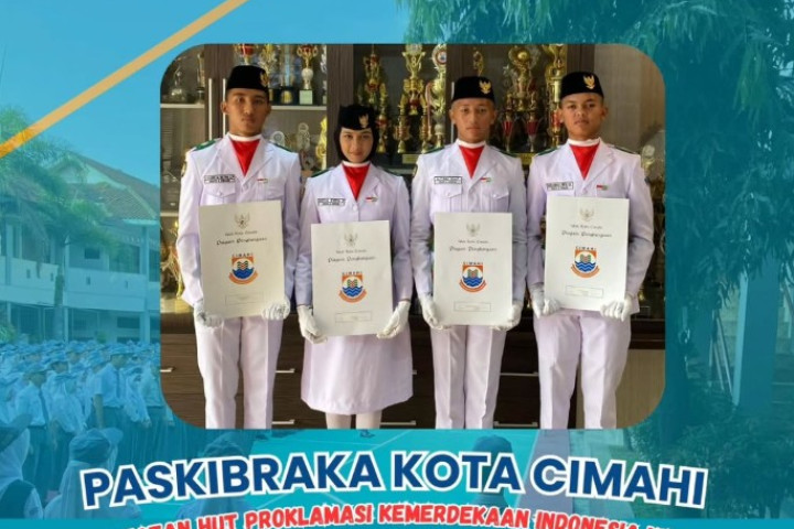 Perwakilan SMAN 2 Cimahi Sebagai Paskibraka Kota Cimahi tahun 2025 pada Kegiatan HUT ke-80 RI