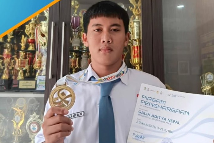 Galih Aditya Nepal Juara 1 U-21 Putra dalam Kejuaraan Polo Air Terbuka Bandung Utama Tingkat Nasional 2025