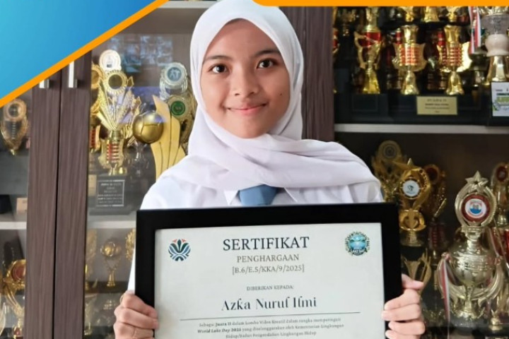 Azka Nurul Ilmi Juara 2 Lomba Video Kreatif dalam Kegiatan World Lake Kementrian Lingkungan Hidup 2025