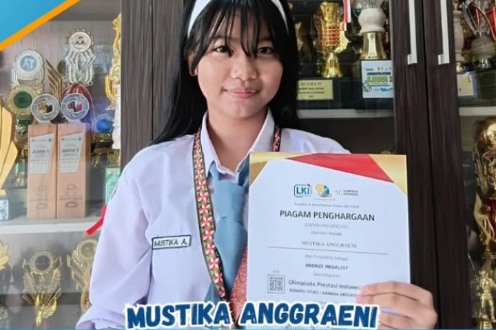 Selamat dan Sukses Mustika Anggraeni Peraih Medali Perunggu Bidang Studi B.Inggris dalam Olimpiade Prestasi Indonesia 2025