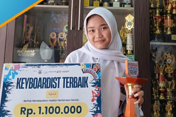 Selamat dan Sukses Filza Faudah Rahmadanty Keyboardist Terbaik dalam kegiatan Festival Band Putih Abu Disbudparpora Tingkat Kota Cimahi 2025
