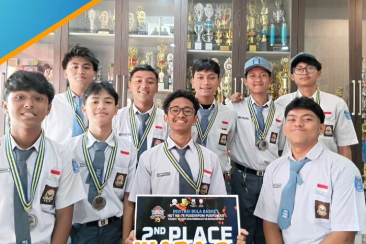 Juara 2 Basket dalam Kegiatan Invitasi Bola Basket Pusdikpom Puspomad Tingkat SMA Se-Bandung Raya 2025