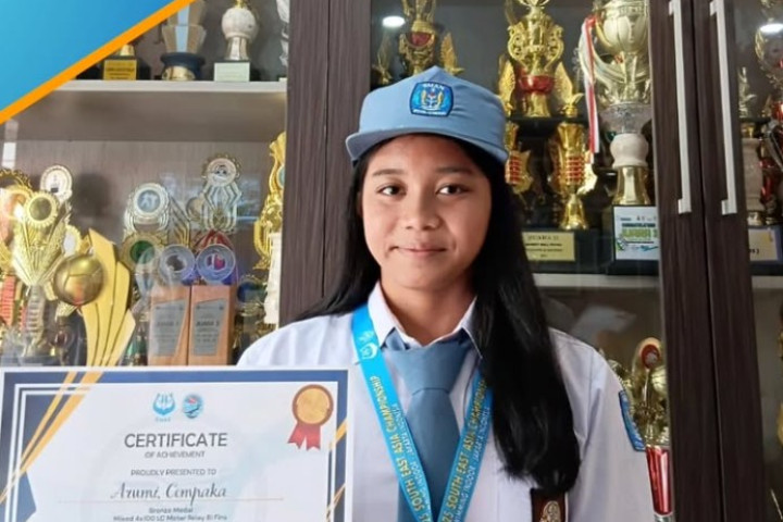 Cempaka Arumi Juara pada Kegiatan South East Asia Championship Finswiming Tingkat Asia yang diadakan oleh POSSI 2025
